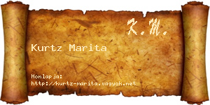 Kurtz Marita névjegykártya